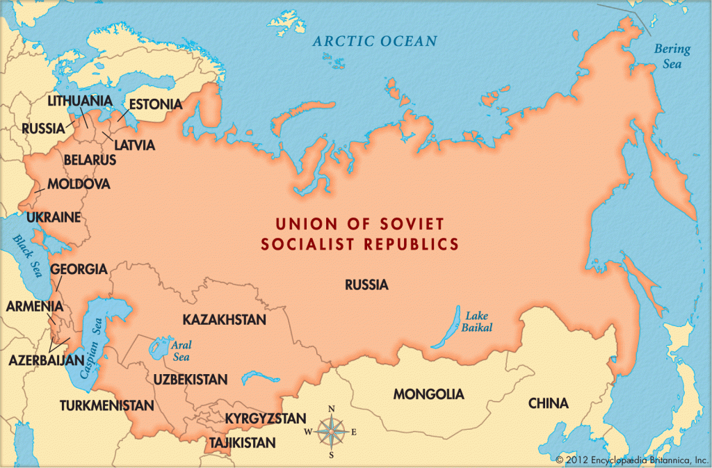 Image showing map of USSR
