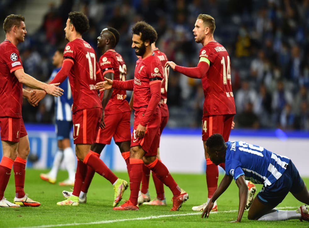 Liverpool celebrating against Porto